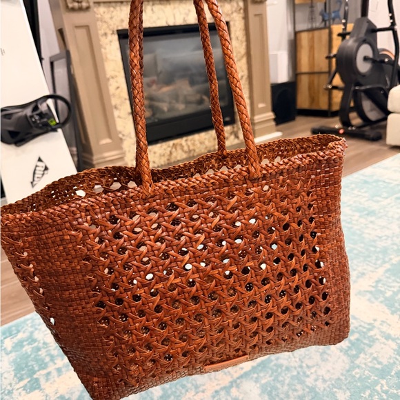 Loeffler Randall Klara Woven Leather Tote Bag - Picture 6 of 11